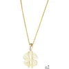 Collier Dollar en métal doré