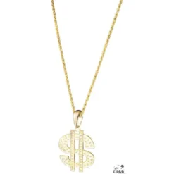 Collier Dollar en métal doré