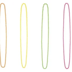 4 Colliers fantaisies colorés
