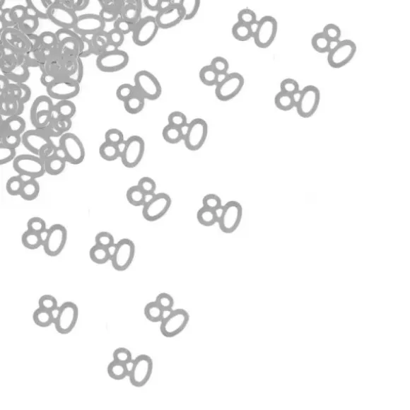 Confettis de Table "80" ans - Argent