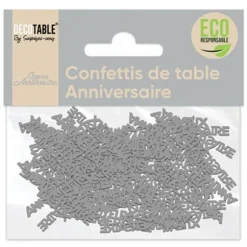 Confettis de table en papier Joyeux Anniversaire - Couleur au Choix