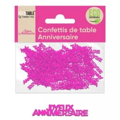 Confettis de table en papier Joyeux Anniversaire - Couleur au Choix