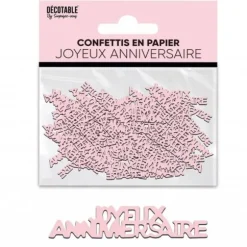 Confettis de table en papier "Joyeux Anniversaire" - Couleur au choix