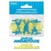 Confettis de table "Joyeux Anniversaire" en papier - Collection Lemon