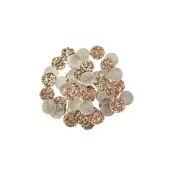 Confettis de table Ronds avec paillettes Champagne et Rose Gold - 1,5 cm