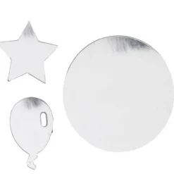 Confettis de table ronds et étoiles - Argenté pailleté
