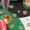 20 Confettis Dollar à Paillettes Dorées - Collection Casino