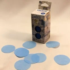 Confettis ronds bleu ciel