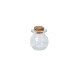 Contenant rond en verre avec bouchon en liège pour dragées - 50 ml