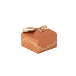 10 Contenants avec Raphia - Collection Jolis Brins - Terracotta et Or