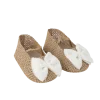 2 contenants en forme de ballerines en tissu avec effet lin - 8 x 3 x 5 cm