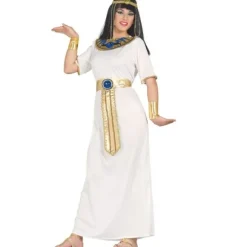 Costume Nefertiti Robe Blanche Femme - Taille au Choix