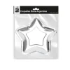 3 coupelles en forme d'Etoile- Argent - 20 cm