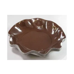 10 Coupelles Vagues en Carton - Marron