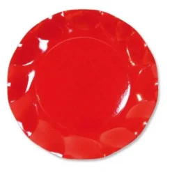 10 Coupelles Vagues en Carton - Rouge