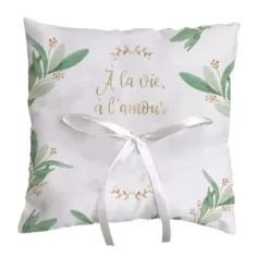 Coussin d'alliances - 18 x 5 x 18 cm - Collection Vive les Mariés