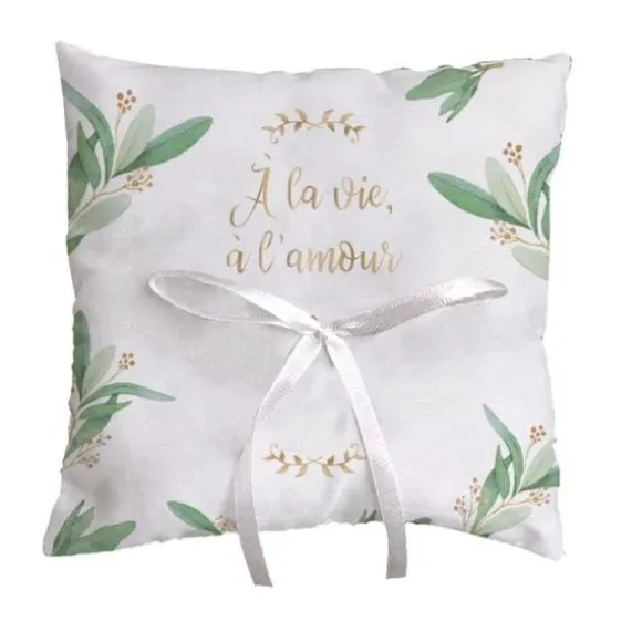 Coussin d'alliances - 18 x 5 x 18 cm - Collection Vive les Mariés