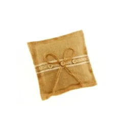 Coussin en toile de jute - 20 x 20 cm