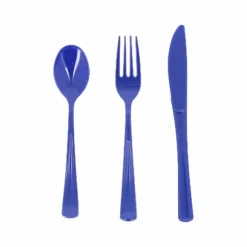 18 couverts réutilisables en plastique - De 17 à 19,5 cm - Couleur au choix