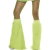 Couvre-bottes Années 80 en Peluche Fluo Verte