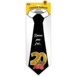 Cravate humoristique Anniversaire - Age au Choix