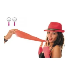 Cravate Satinée - Rose Fluo