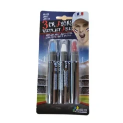 3 Crayons rétractables - Bleu Blanc Rouge