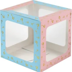 Cube décoratif pour Gender Reveal - Fille ou garçon - 30 x 30 x 30 cm