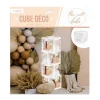 Cube décoratif - 30 x 30 x 30 cm - Baby Shower - Collection Mon petit bébé