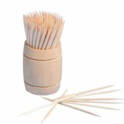200 Cure-Dents Ecoresponsables dans Distributeur en Bois