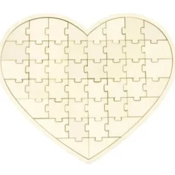 Cœur Puzzle en Bois - 44 Pièces