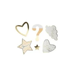 6 Déco de Table Gender Reveal - Collection Baby Nude