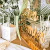 Déco dorée sur socle en bois - Mon Premier Anniversaire