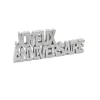 Décoration de Table "Joyeux Anniversaire" 30cm - Paillettes Argent