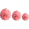 Décoration Pompon Rose - assortiment de 3 tailles
