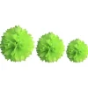 Décoration Pompon Vert Anis - assortiment de 3 tailles