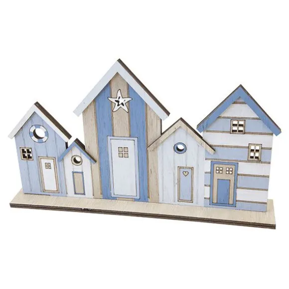 Décoration à poser en bois - Maisons de bord de mer - Collection Mer