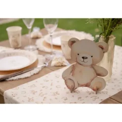 Décoration à poser en bois - 16 x 4 x 20 cm - Collection Little Teddy