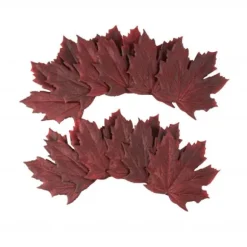 12 décorations d'automne à parsemer - Feuilles d'érable - Pourpre - 9,5 x 10,5 cm