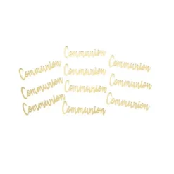 10 Décorations de table - Communion - Plexi Or