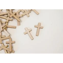 24 décorations de table à parsemer - Croix en bois