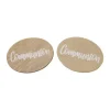 6 décorations de table à parsemer en bois naturel - Communion