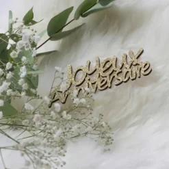 4 décorations en bois 