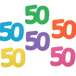 25 décorations en papier à parsemer pour anniversaire - 3 x 2,5 cm - Collection Festicolor - Âge au choix