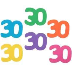 25 décorations en papier à parsemer pour anniversaire - 3 x 2,5 cm - Collection Festicolor - Âge au choix