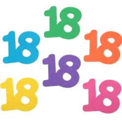 25 décorations en papier à parsemer pour anniversaire - 3 x 2,5 cm - Collection Festicolor - Âge au choix