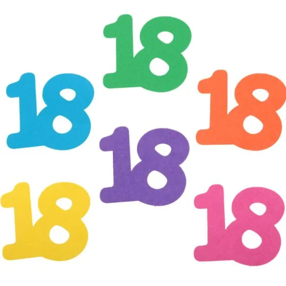 25 décorations en papier à parsemer pour anniversaire - 3 x 2,5 cm - Collection Festicolor - Âge au choix