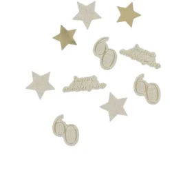 50 décorations en papier à parsemer - Collection Gold'n Age - Âge au choix