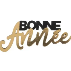 10 décorations à parsemer - Bonne Année - 6,5 x 2,5 cm - Or