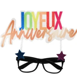 50 décorations à parsemer "Joyeux Anniversaire" multicolores - Collection Festicolor